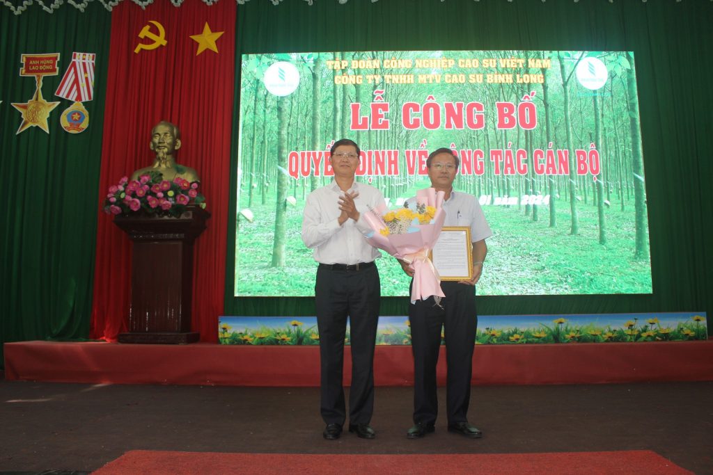 Ông Lê Văn Vui giữ chức Chủ tịch HĐTV Cao su Bình Long